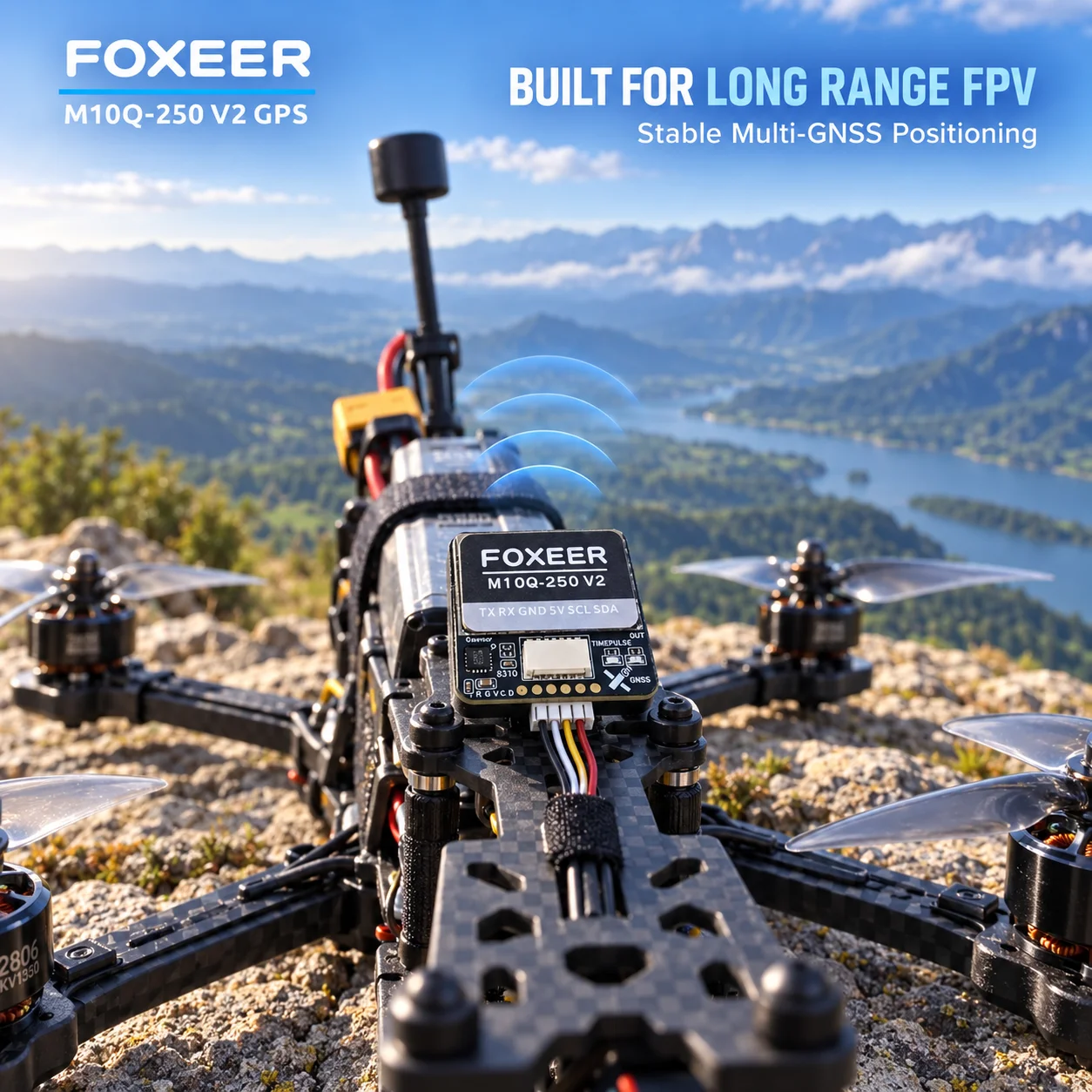Módulo GPS FOXEER M10Q-250 V2  - Drone Compass reseña y precio